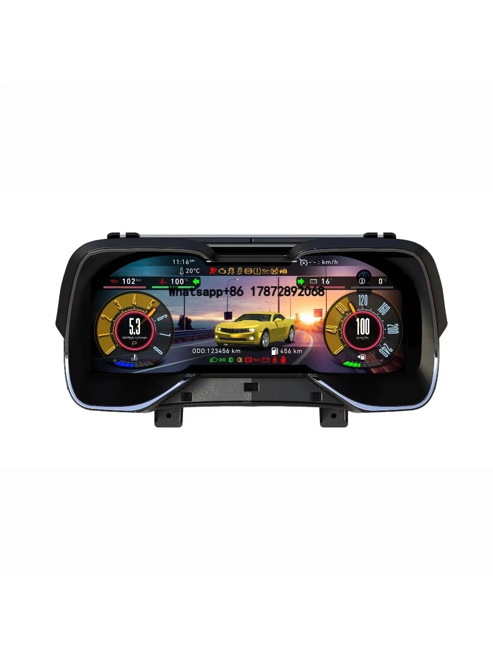 New Arrival LCD Digital Dashboard Panel Display for Camaro Virtual Instrument Cluster CockPit 12.3" LCD Speedometer