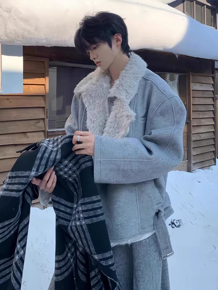 Мужская шерстяная хлопковая куртка из натуральной кожи с мехом Аосфера, ощущение зимы, теплая тонкая подставка, подходит для эксклюзивного онлайн