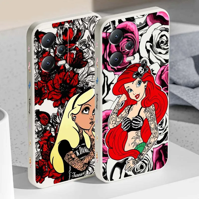 

Cartoon Alice Princess Cool For Xiaomi Redmi Note 14 13 13R 12 12R 11 11E 11T 11S Pro Plus 5G Liquid Left Rope Phone Case