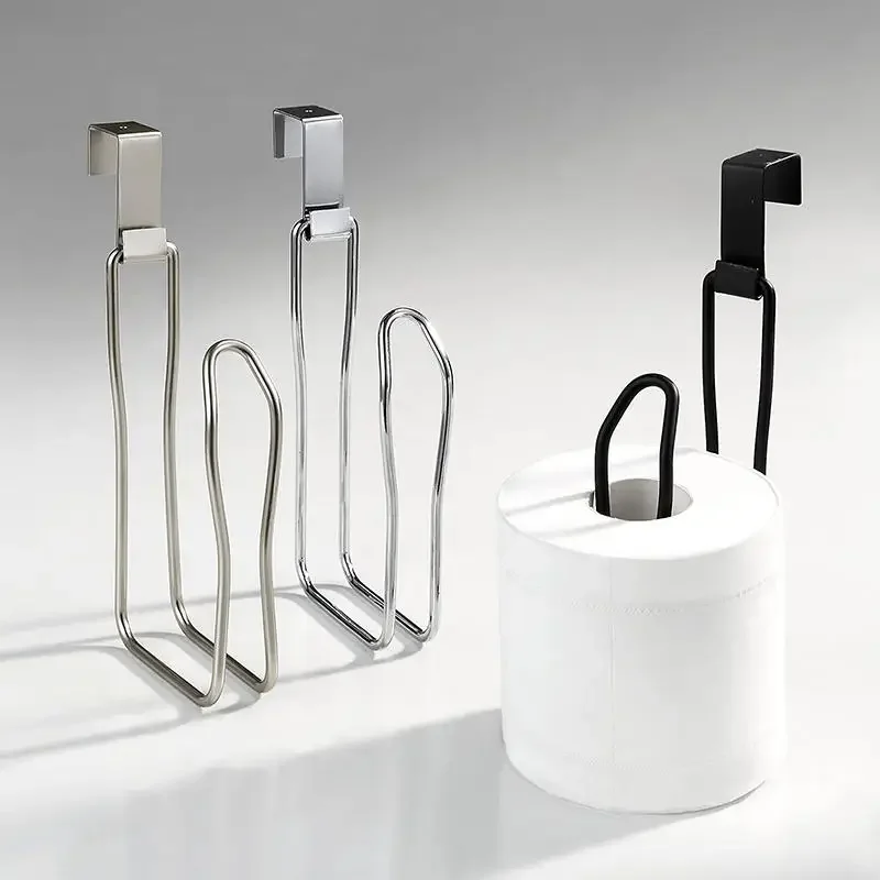 

Hanging Paper Towel Holder Multi-functional Easy To Install Roll Paper Storage Rack Suitable For Bathroom Cabinet Behind Door
