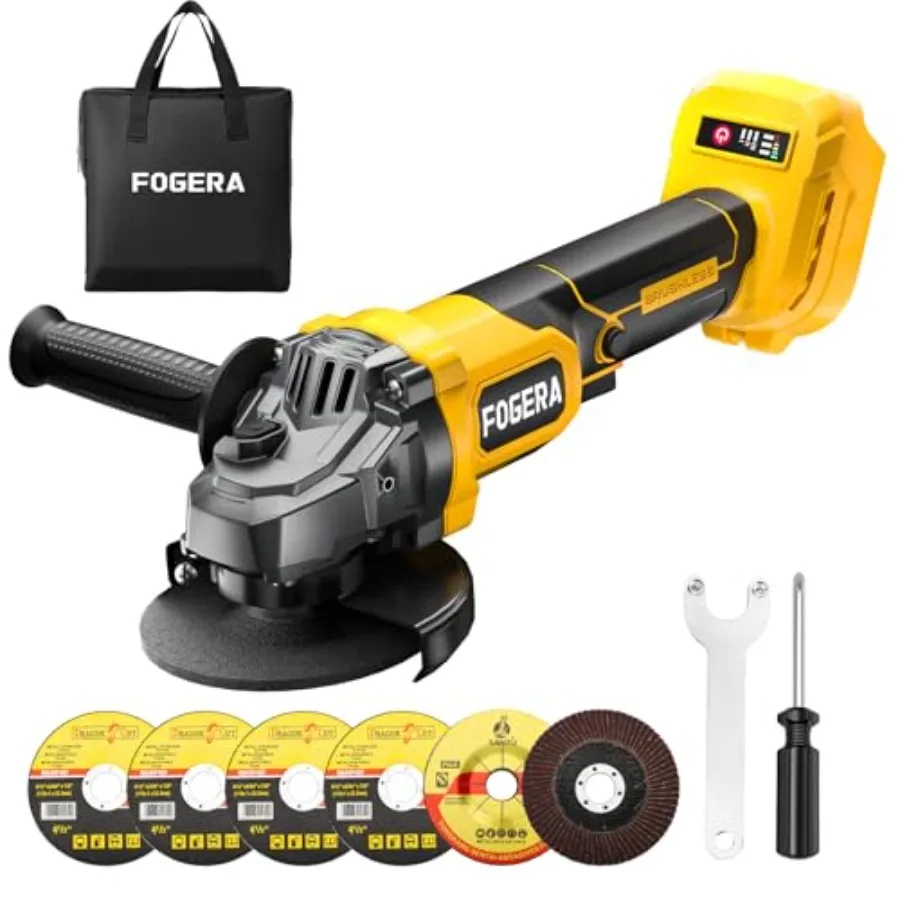 

Cordless Angle Grinder 4-1/2 Inch Power Grinder Tools Compatible with Dewalt 20V MAX Battery 3 Speed Power Cordless Grinder for