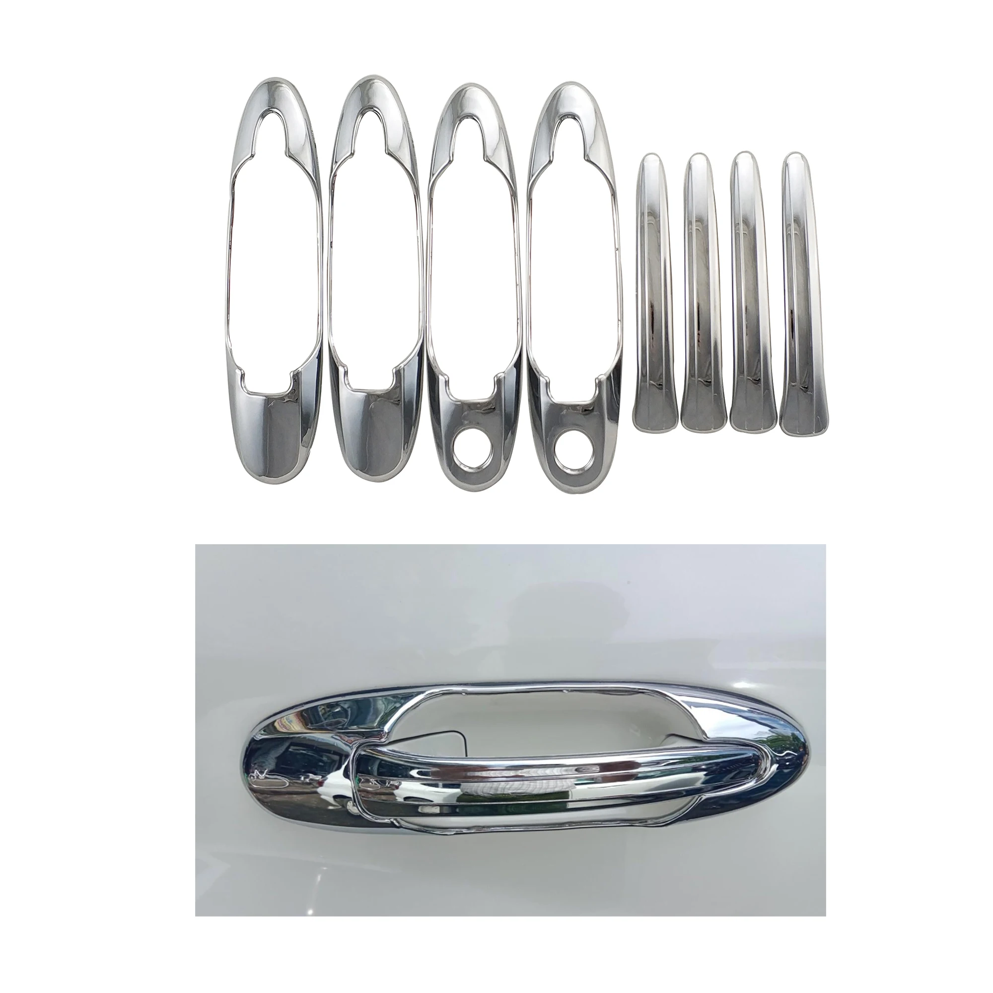 Chrome door handle covers For Toyota Land Cruise 4700 LC100 FJ100 1998-2008 Car Styling Accessories