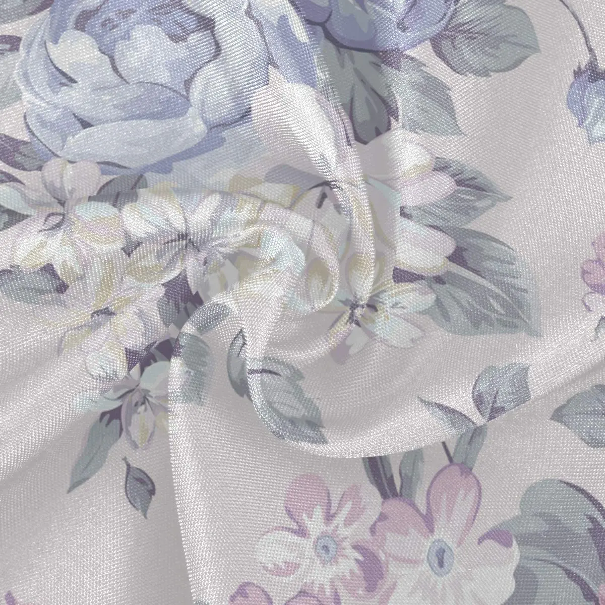 Round Tablecloth 60 Inch Circular Table Cover Blue Flower for Buffet Table Home Parties Holiday Dinner Lace Tablecloth