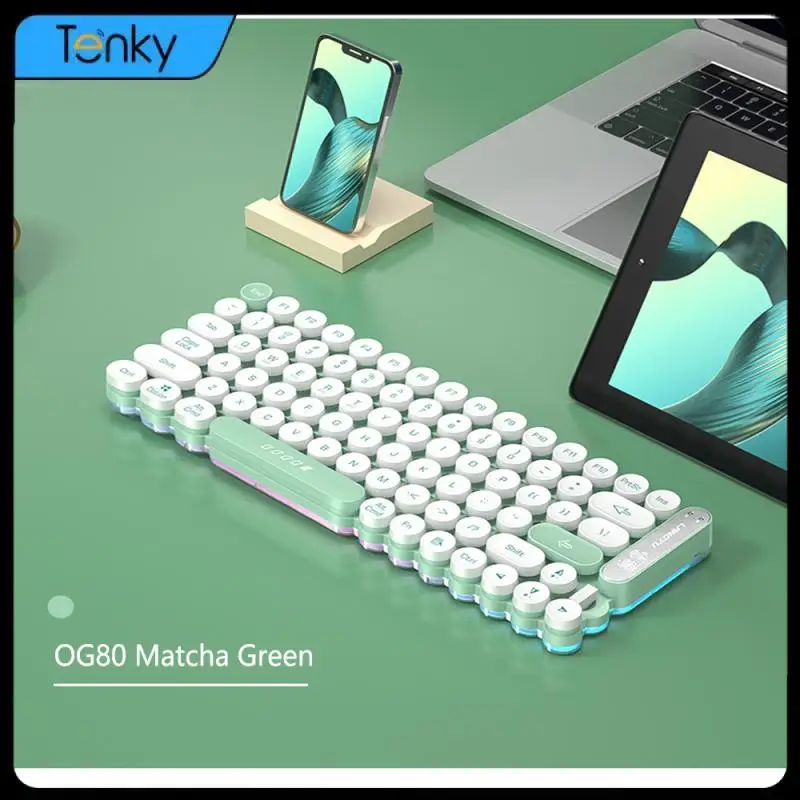 Punk Keyboard Universal 80/102 Key Waterproof Recargeable Rgb Light Backlight For Computer Laptop Desktop Keyboard