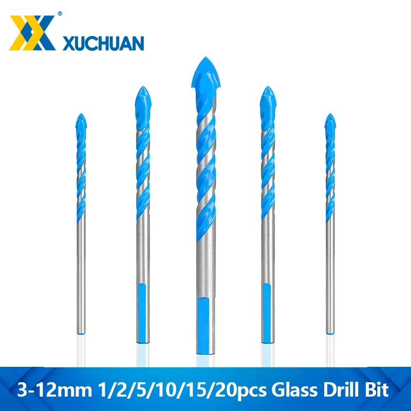 

XUCHUAN Carbide Drill Bit 3-12mm Triangle Bit For Ceramic Tile Concrete Brick Wood Drilling Power Tool Accessories Drill Bit