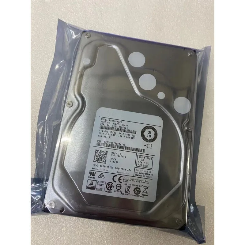 

014X4H 14X4H MG03SCA300 014X4H 3TB SAS 3.5' 6GB 7.2K Hard drive HDD