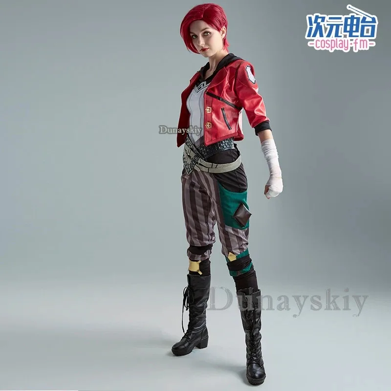 2025 yiyi LoL Arcane Vi Cosplay disfraz peluca uniforme zapatos trajes Halloween carnaval traje para mujeres y hombres de alta calidad