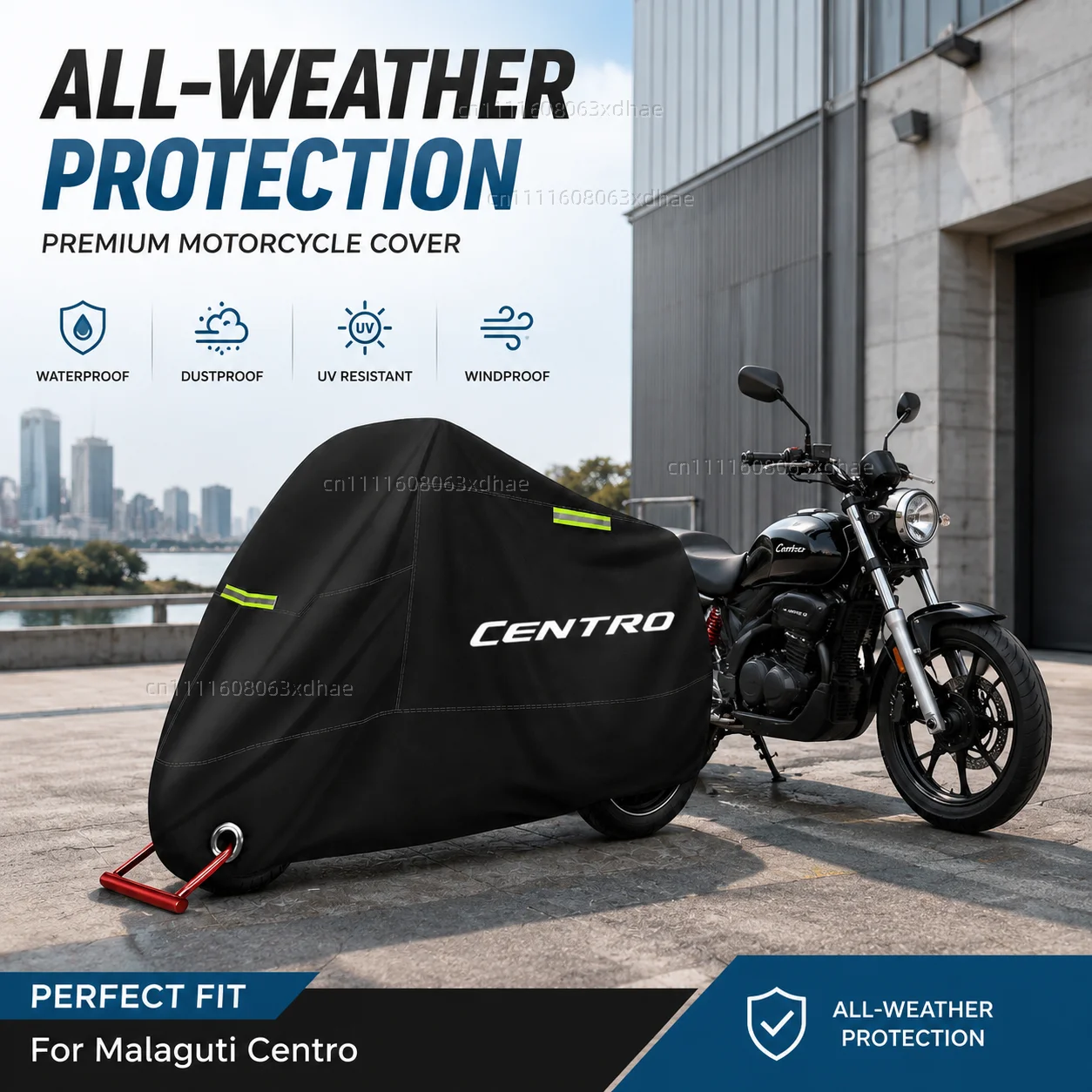 

Motorcycle Full Cover Waterproof Rain Dustproof All Season 190T Oxford Cloth For For Malaguti Centro 2008-2015