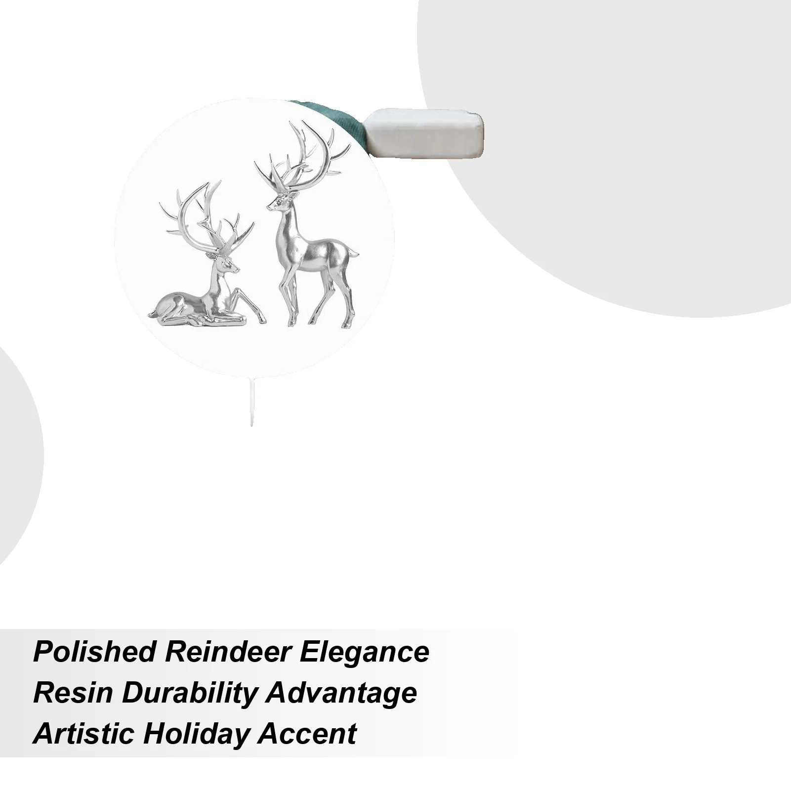 Reindeer Christmas Decor 2-Piece Christmas Table Centerpieces Resin Reindeer Sculpture Tabletop Decor Set For Desktop Mantle