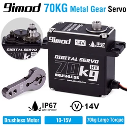 9imod BLS-HV70MG 70KG Digital Servo Motor HV High Torque 180°270°360°Waterproof Brushless Metal Gear Steering Servo for 1/10 Car