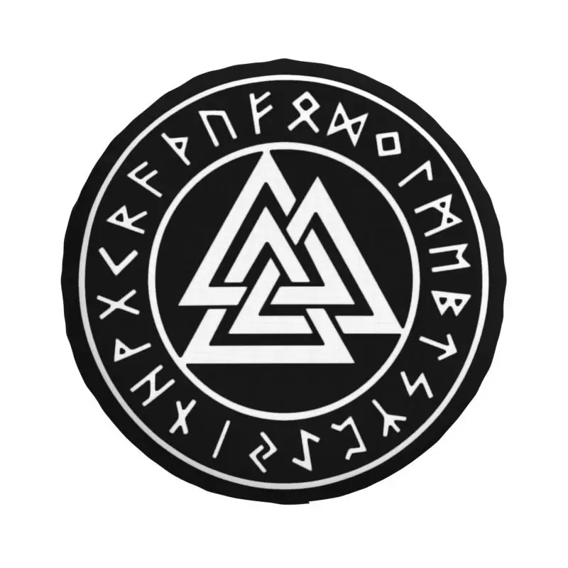 Viking Odin Valknut Runes Spare Wheel Tire Cover for Mitsubishi Pajero Norse Valhalla Jeep RV SUV Trailer Vehicle Accessories