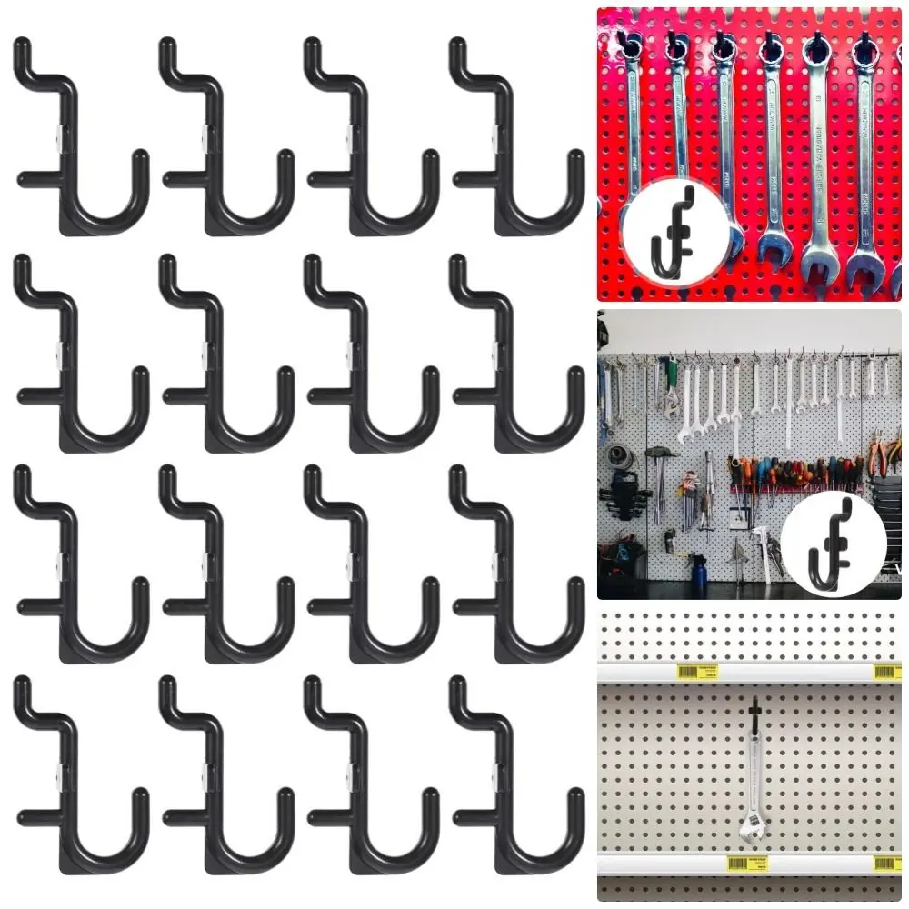 50Pcs New Garage Storage Rack Pegboard Hooks Shop Shelf Hanger J-Type Peg Board Hook Hole Board Commodity Display Wall Hanger