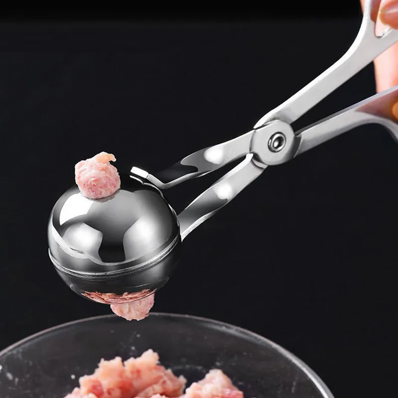 Stainless Steel Meat Ball Maker Tool Clip Round Rice Ball Shaper Spoon Meatball Making Mold Non Stick Stuffed Kitchen Gadget