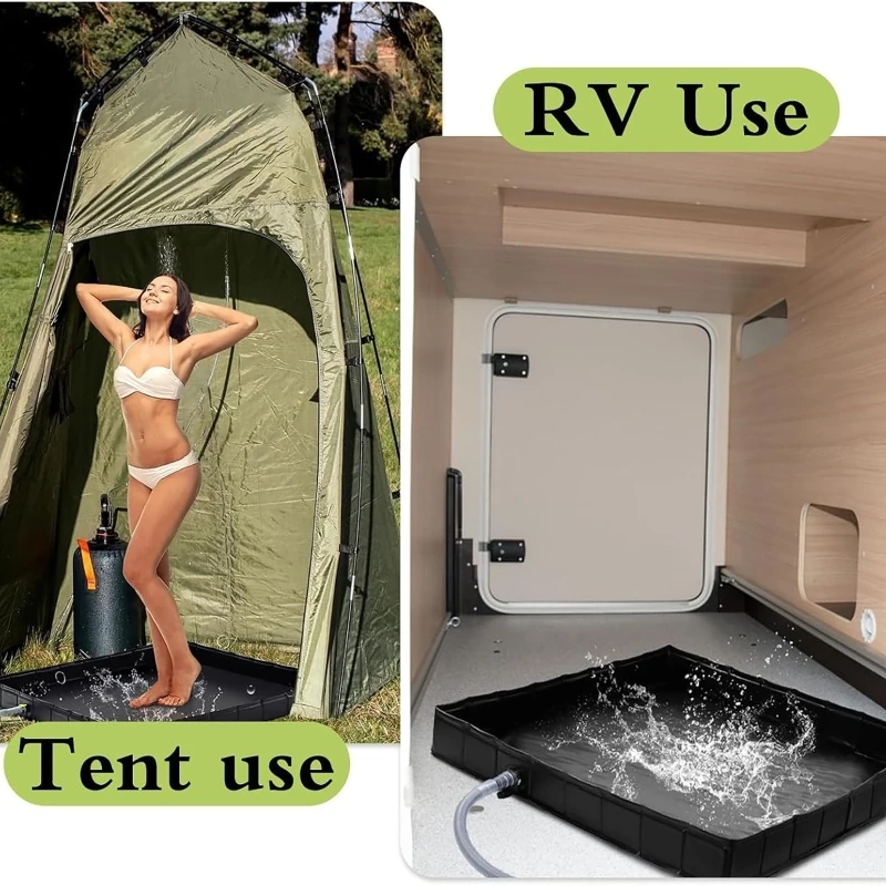104*104*13cm Portable Adult PVC Bath Tray Removable Storage Organizer for Car Pet Bathing Tent Bathroom Pool Water-containing