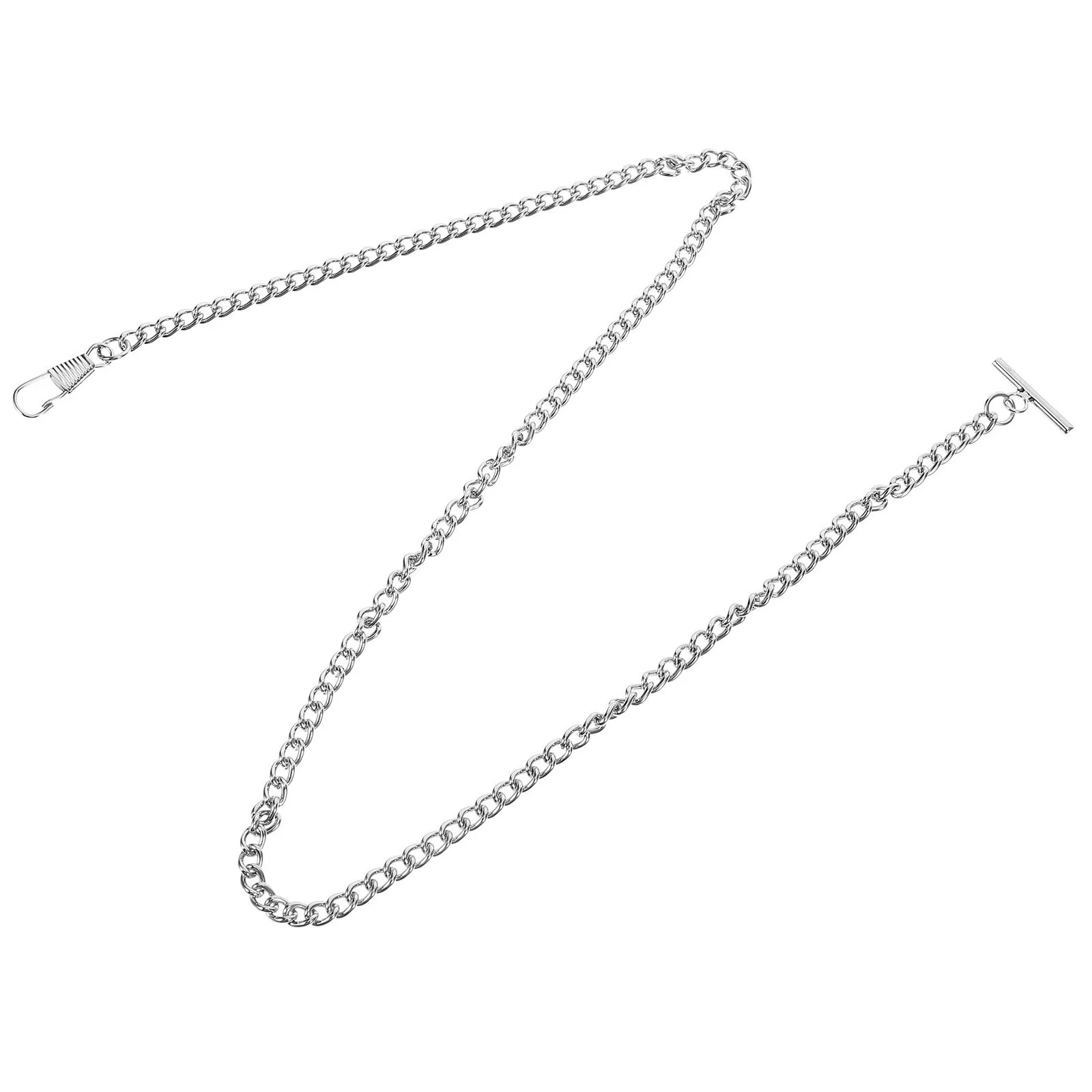 ساعة جيب سلسلة مجوهرات 65 سم معدن Taschenuhrenkette برونزية Anzug حزام مفتاح سلسلة ريترو ستايل متانة ديكور