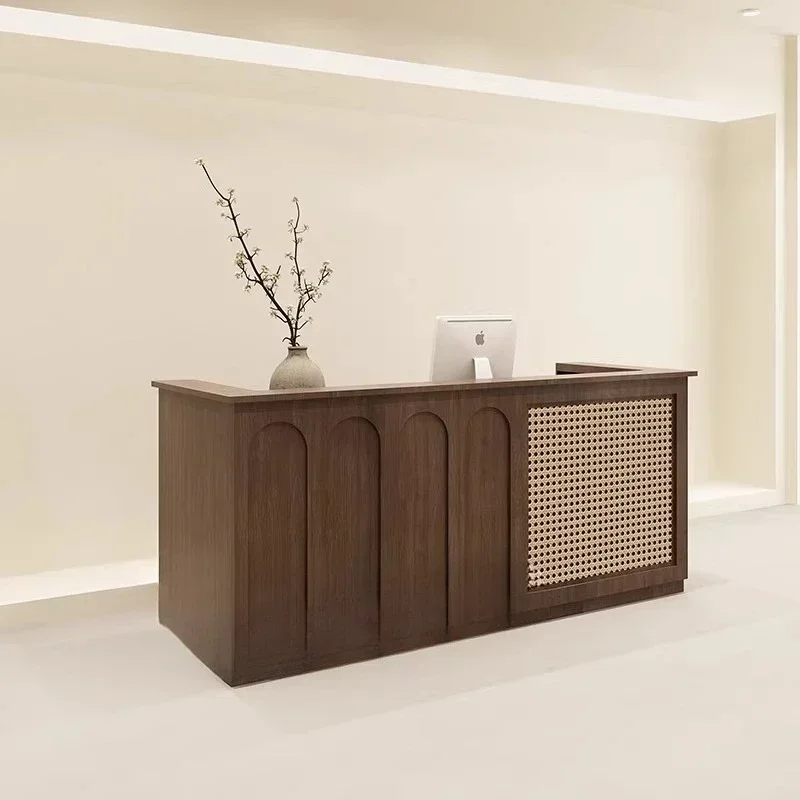 Wabi Sanfeng Clothing Store Solid wood bar checkout page Shop small counter