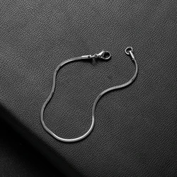 New Arrival Width 2MM 316L Stainless Steel Square Snake Chain Bracelet Fashion Party Gifts Jewelry for Men and Women 18/20CM