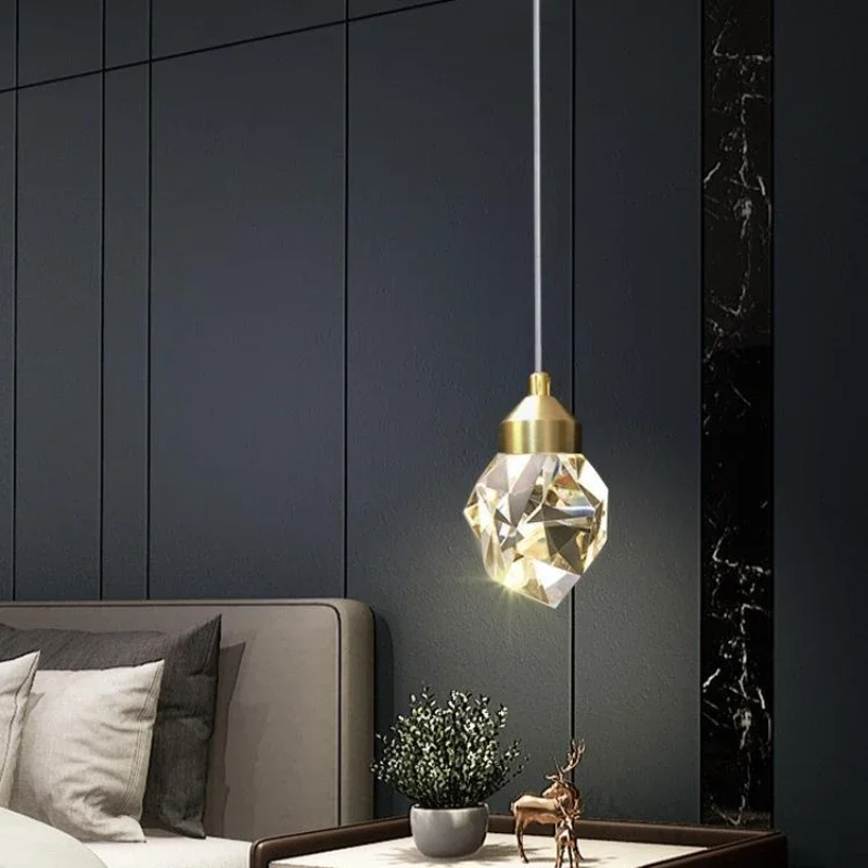 

Nice Light Luxury Pendant Light Bedroom Crystal Lamps Modern Personality Lighting Fixture