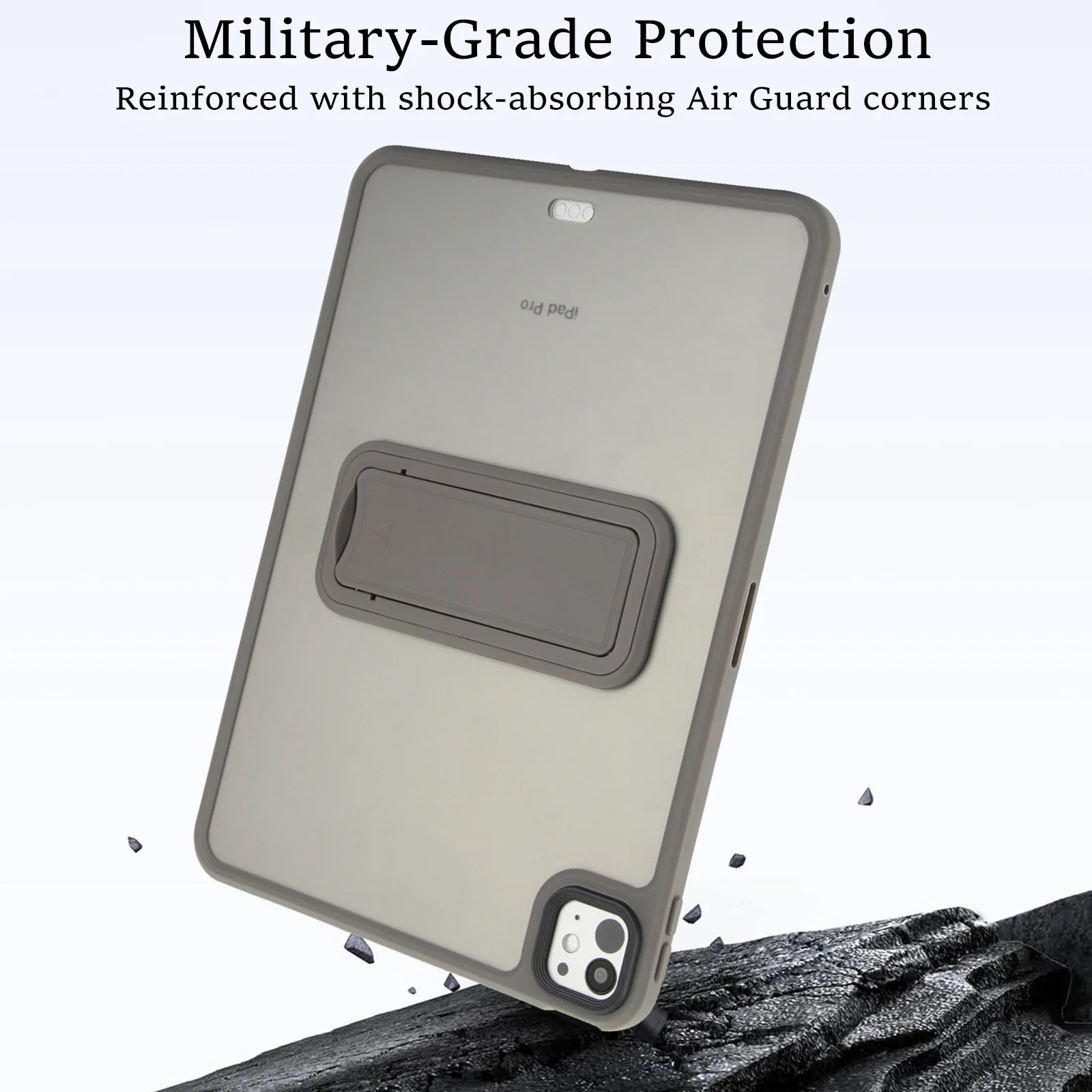 UTHAI Matte Stand Case For iPad Pro Air 4 5 6 7 8 9th 10th Generation Cases 2024 Translucent 10.2 10.9 inch Mini Kickstand Cover