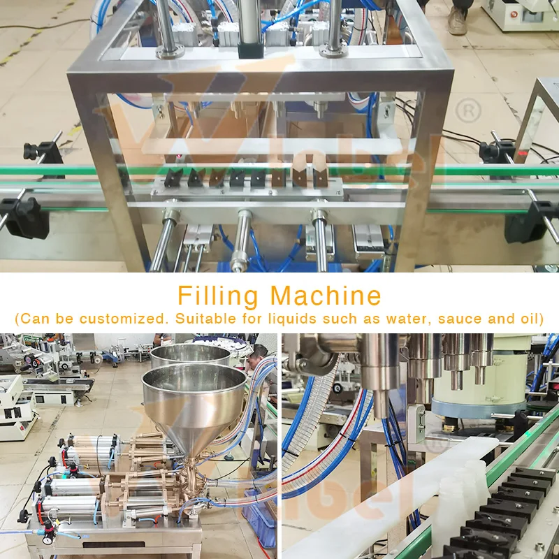 tabletop Automatic filling line tomato sauce chili sauce yogurt jam paste filling machine production line