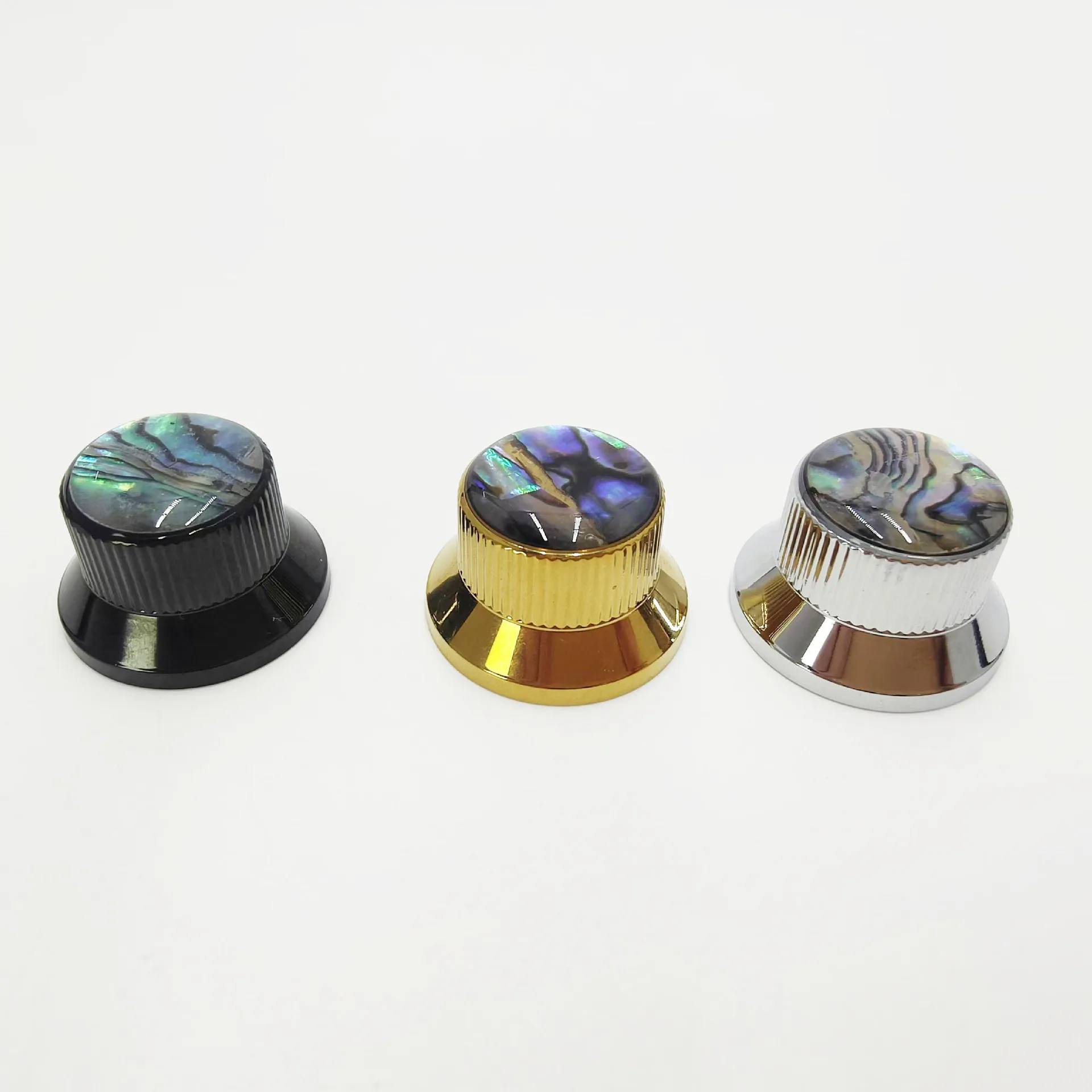 Electric Guitar Control Knob Flying Saucer Shape / Abalone Shell Mosaic Volume/Tone Potentiometer Cap Colorful Shell