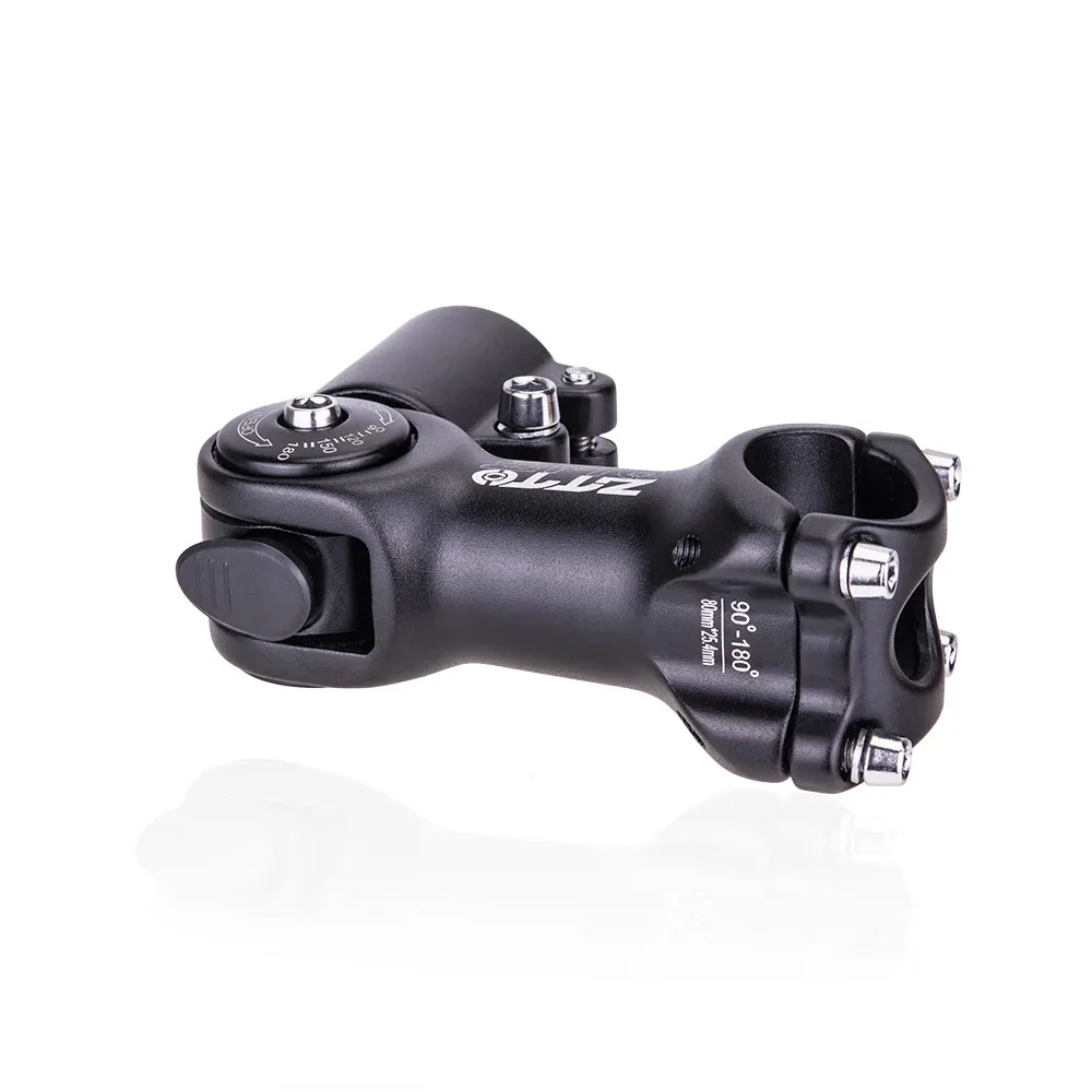 Bike Adjustable Stem 0~180 Degree Riser Extender 31.8/25.4mm Handlebar Stems 60 80 90 100 110mm For XC MTB Mountain Road Bicycle