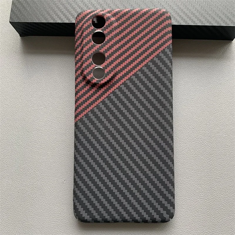 

Carbon Fiber Stripe Case For Honor 90 Acrylic PC Material Hard Back Cover For Honor 90 90Pro Thin Shockproof Bumper Funda