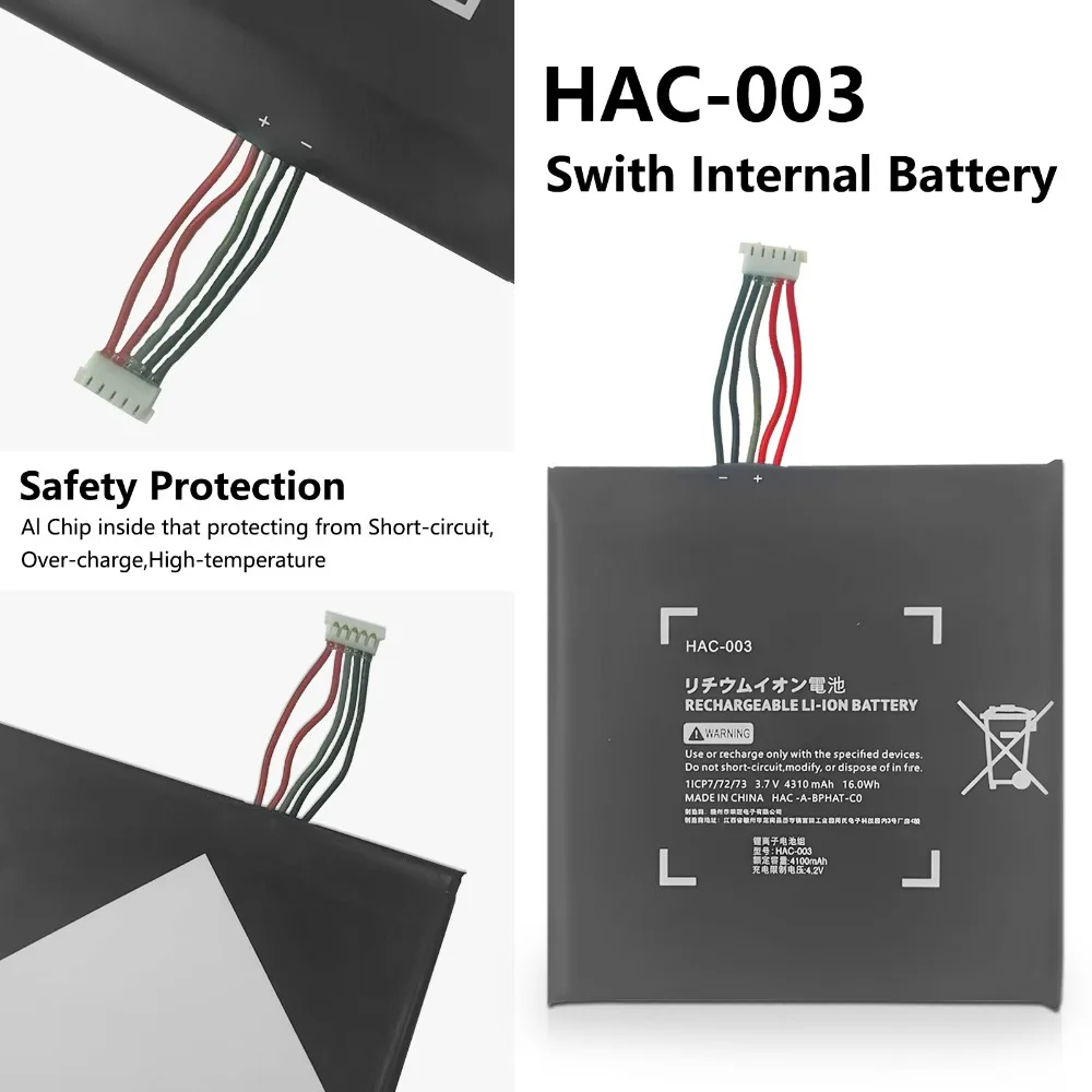 HAC-003 HAC 003 Battery For Nintend Nitendo Switch 2017 Game Console HAC-001 HAC-A-BPHAT-C0, HAC-S-JP/EU-C0 Repair Tool Kit