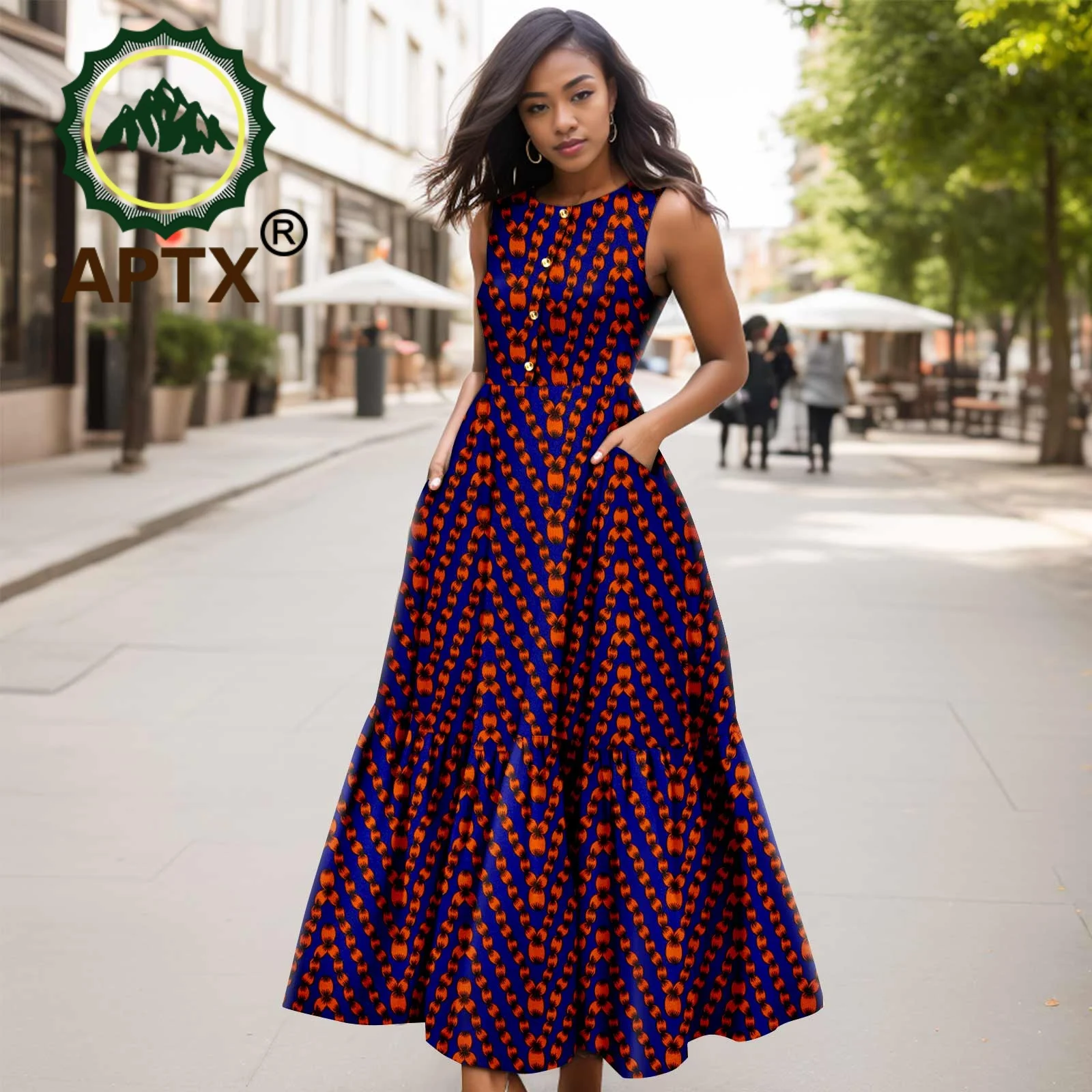 Add Products：African Dress for Women Ankara Print 768-red