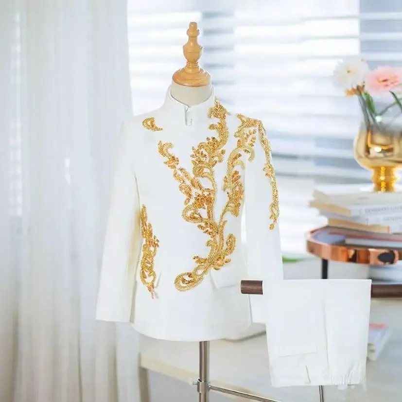 

Детский костюм для мальчиков, новинка 2024, высококачественные пиджаки ручной работы для подиума, модный костюм для выступлений на фортепиано