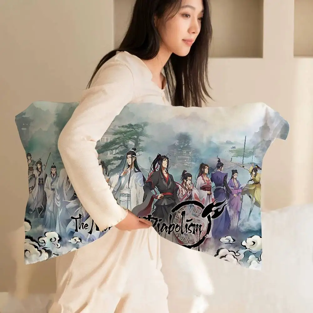 Anime Mo Dao Zu Shi Quick-Drying Polyester Pillowcase, Non-Slip, With a Secure Design New Style Anti-Scalp Oil Tie.