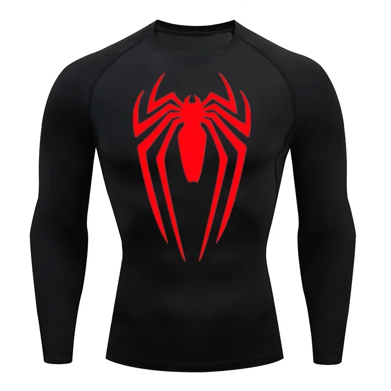 Compression Men Four Seasons Vacation Casual Adult Crewneck Short Sleeve Spider 2D Fashion Print T-shirt Multi-color Trend