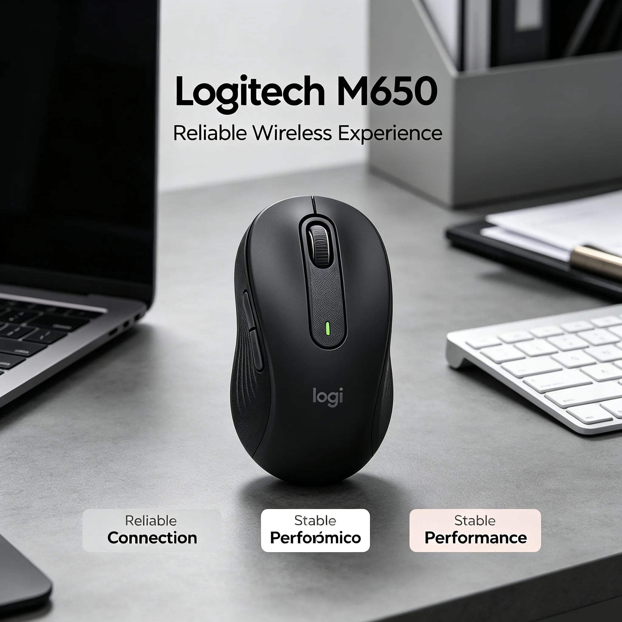 Logitech M650 2.4G Wireless Mouse With Receiver Silent Click Multi‑System Compatible Office Mice