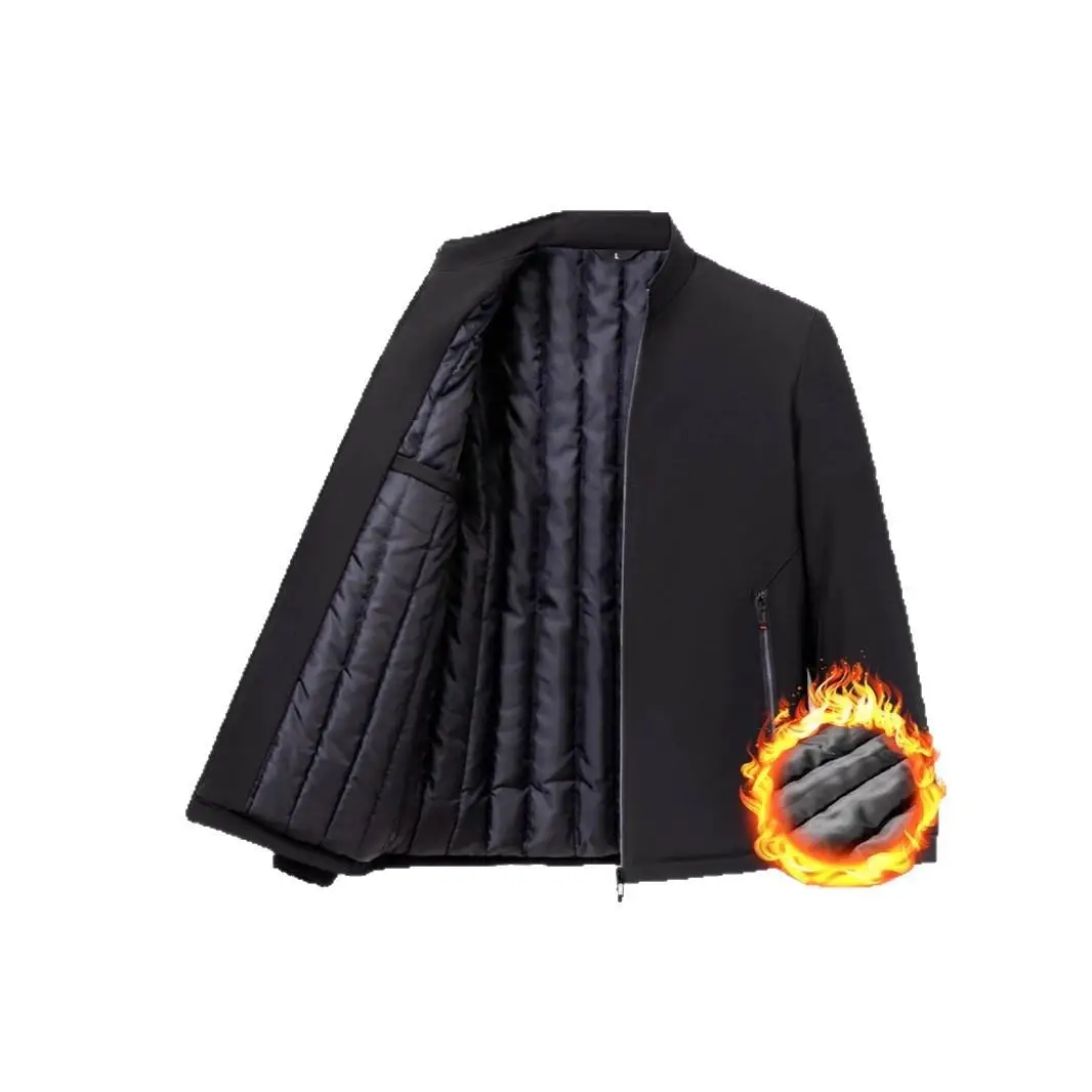 سترة رجالية من القطن المربعات، معطف كاجوال بأكمام طويلة وأزرار للرجال في منتصف العمر، سميك للخريف والشتاء من ألياف البوليستر،...