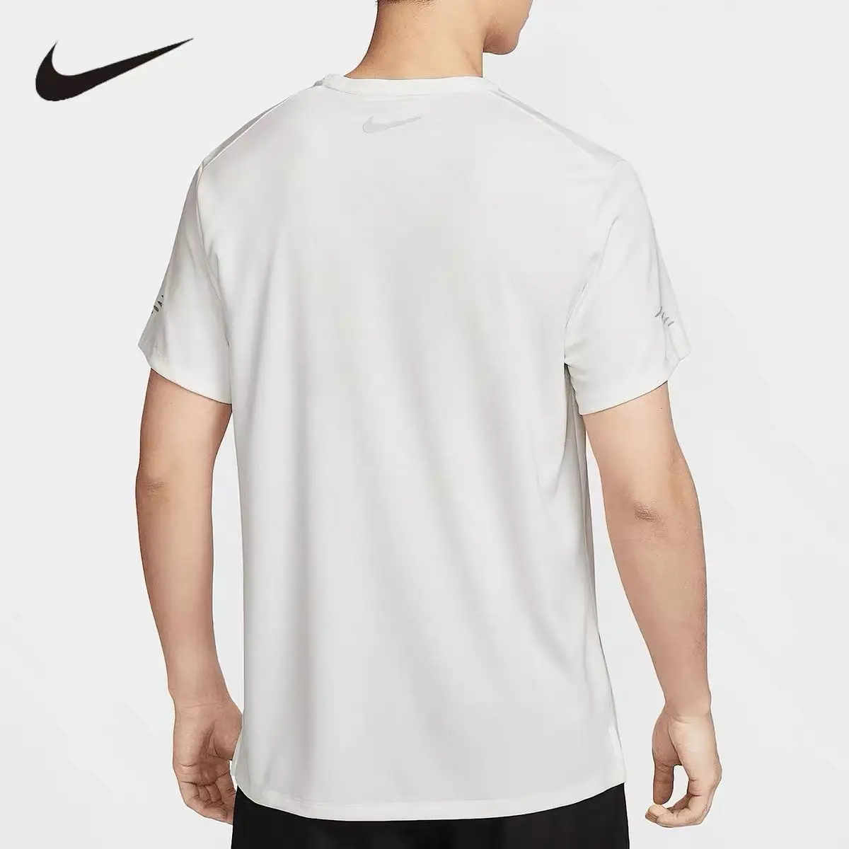 looseNike Dri-FIT Men Reflective Short Sleeve T-shirt Crew Neck Loose Breathable Pullover Tops Casual Sports Tee IB4128-133