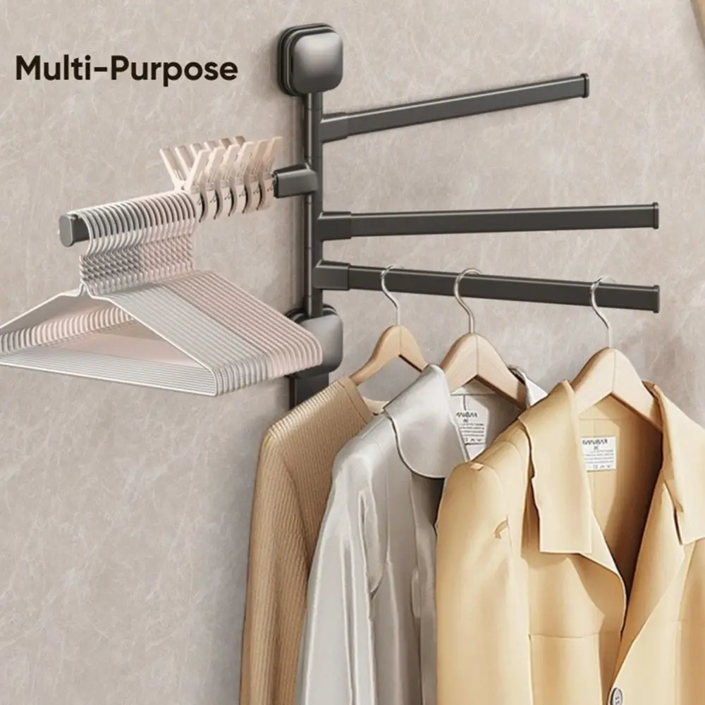 

Новая вешалка для полотенец на присоске, вращающаяся вешалка для полотенец 2/3/4/5 стержней, настенная алюминиевая вешалка для полотенец, кухня, ванная комната