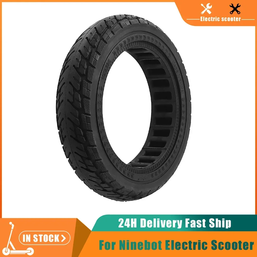 10x2.125 Hollow Solid Tire Explosion Proof Tyre For Segway Ninebot F20 F30 F40 Electric Scooter Thickened Stab-proof Wheel Tire