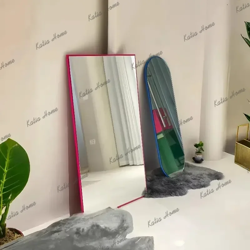 PG Danish Art Decoration Mirror Solid Color Minimalist Style Bedroom Vanity Mirror Customized Color Size  Changing Room Mirror