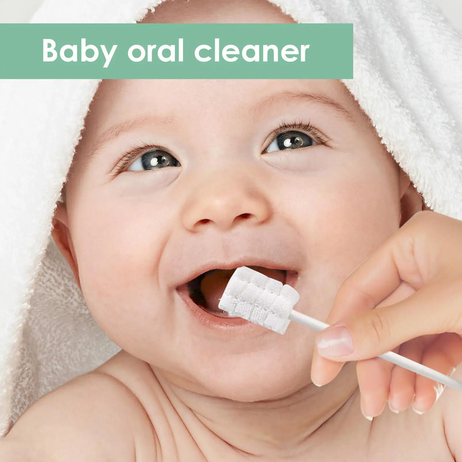 Baby Tongue Cleaner Tongue Gauze Cleaner Toothbrush Double-Layer Cotton Yarn O ral Cleaning Supplies for Hotel Home and Travel