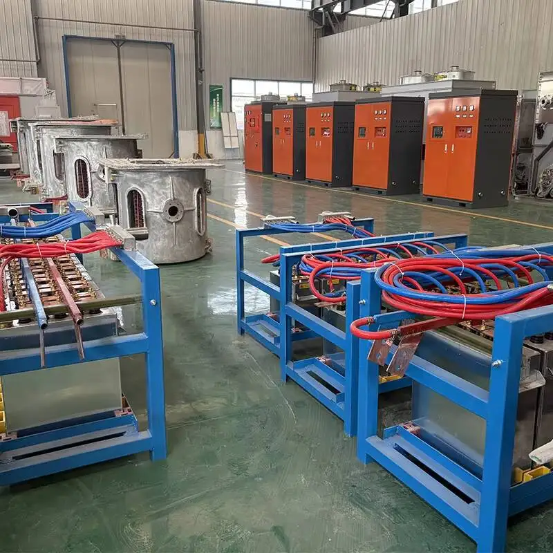 Industrial Induction Copper And Metal Melting Furnace 0.5T Capacity 1800 Max Temperature