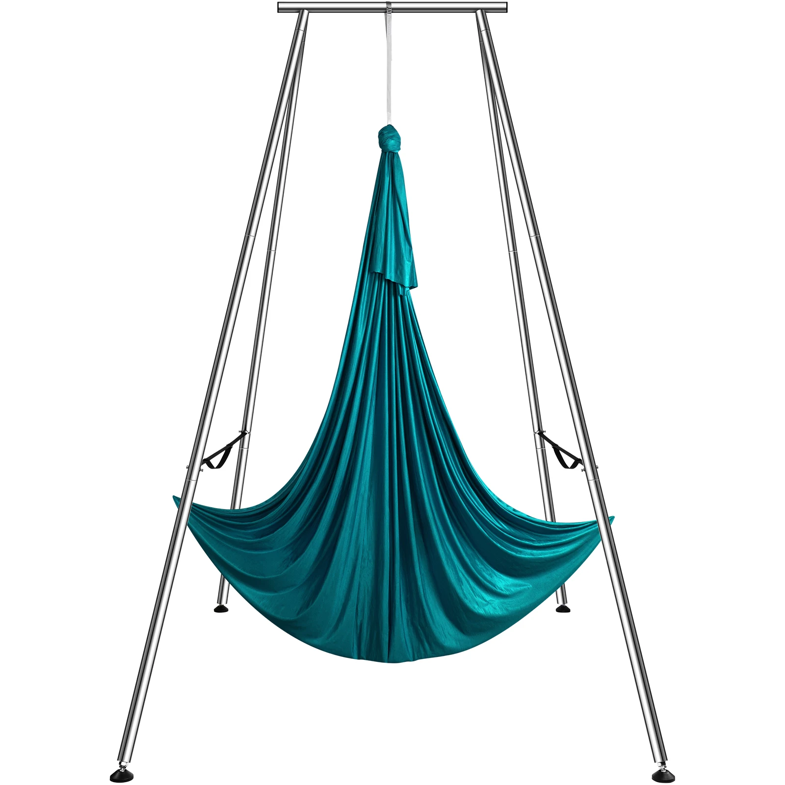 VEVOR Aerial Yoga Frame & Hammock 9.67FT Professional Yoga Swing Stand with 6.6 Yards Aerial Silks Max 551lbs Indoor Aerial Rig