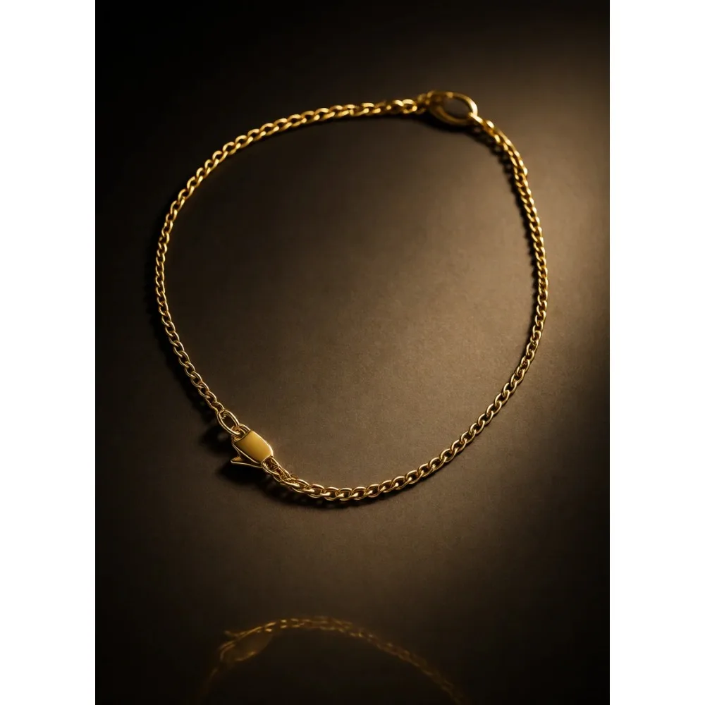 

Позолоченное 18-каратным золотом ожерелье из стерлингового серебра 925 пробы с цепочкой-кабелем для женщин, тонкое, изящное, прочное, 14, 16, 17, 18, 20, 22, 24 дюйма