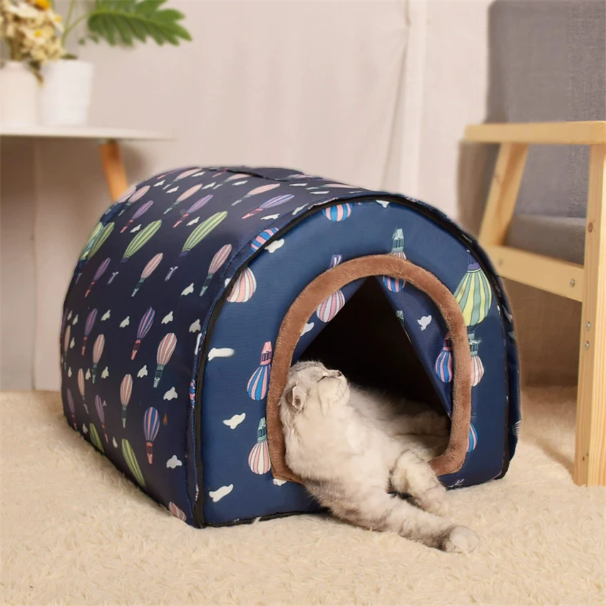 Warm Dog House Comfortable Star Print Foldable Kennel Mat Top Quality Pet Puppy Bed Cama Para Cachorro