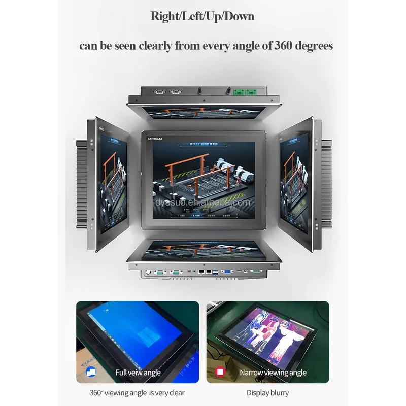 10.1 15 17.3 21,5 pollici Win Linux e Android Touch Screen senza ventola All in One Pannello computer Pc Industriale Rfid Nfc Qr