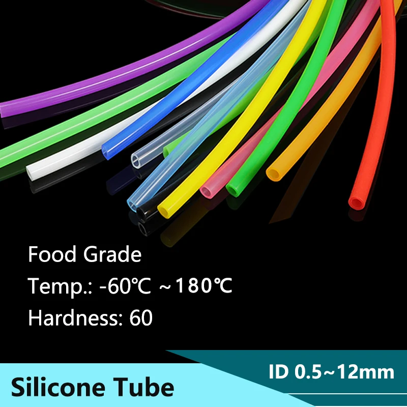 

5m Food Grade Flexible Silicone Rubber Hose ID 0.5 1 2 3 4 5 6 7 8 9 10 11 12mm Flexible Nontoxic Garden Aquarium Watering Pipe