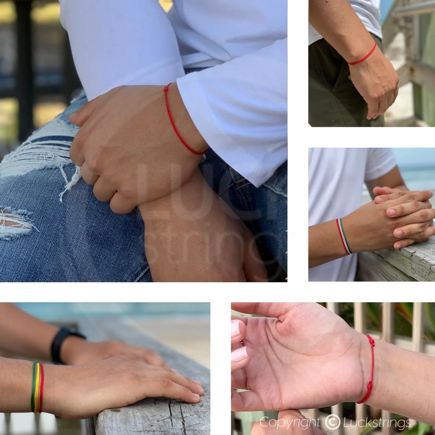 

Set of 2 (two) Red String Bracelet protection Couples Bracelets Adjustable Sliding Cord for Men and Women Teen Kabbalah Amulet G