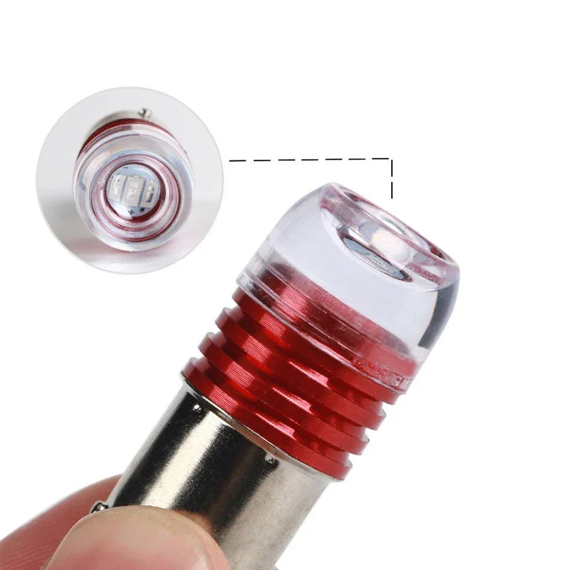 Strobe Flashing Tail Brake Light Blinker Turn Signal LED Lights Motorcycle Bike Bulb Concave Lens Indicator Projector Lamp Car