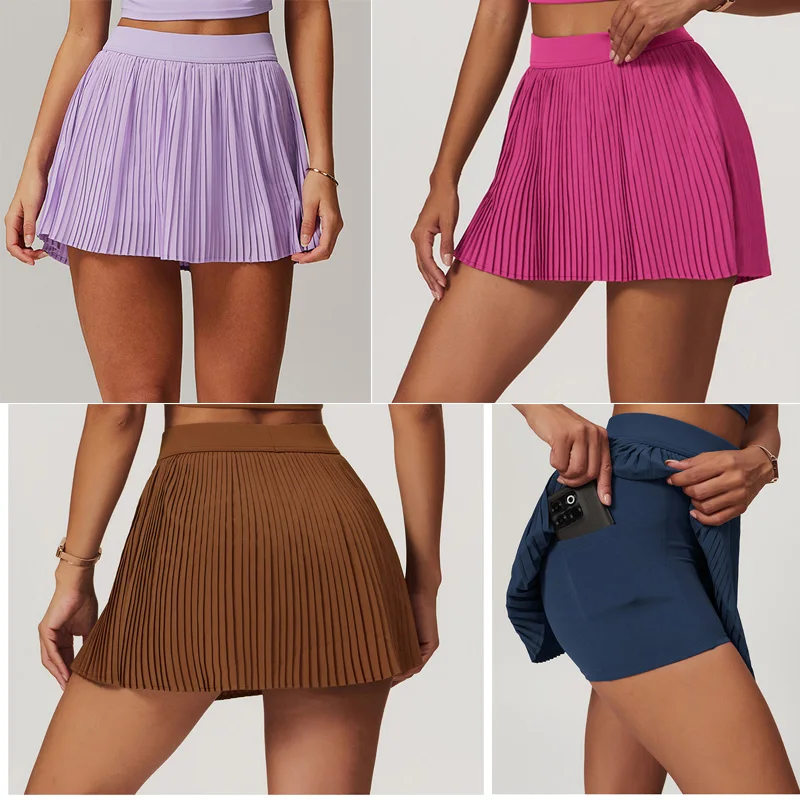 Women\'s Pleated Tennis Skirt Golf Skorts High Waisted Lightweight Athletic Golf Skorts Skirts for Women Lightweight Flowy Shorts