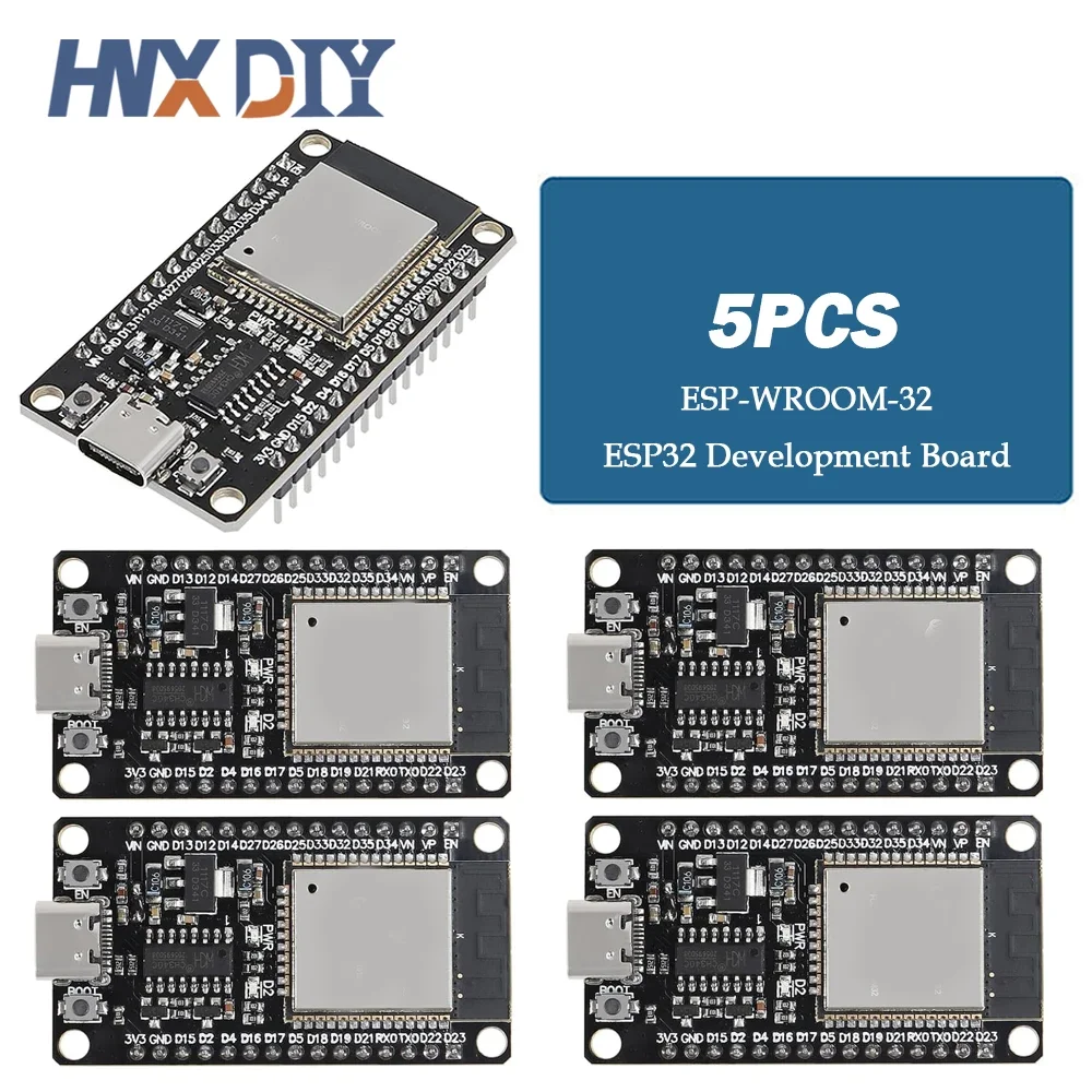 NONE 1-10PCS ESP32 Entwicklung Bord TYPE-C CP2102/CH340C WiFi + Bluetooth Ultra-Low Power Verbrauch Dual Core ESP-WROOM-32 30/38Pin 8