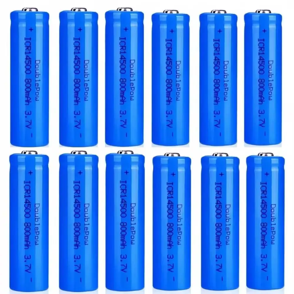 3.7V 14500 Battery 800mAh AA Rechargeable Lithium-Ion Battery Is Suitable for Razor Flashlight Toy Battery